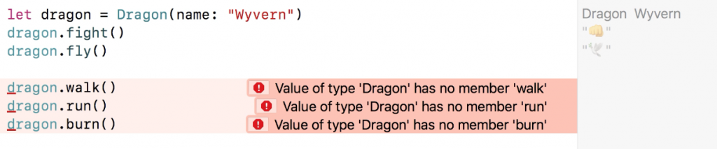 A screenshot with a fragment of a code (dragon)