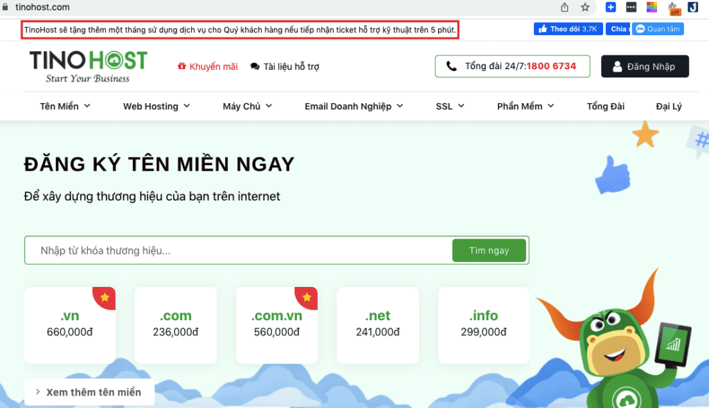 TINOHOST - don vi cung cap Hosting gia re