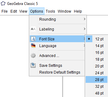 Hướng dẫn cách tùy chỉnh GeoGebra trước khi sử dụng