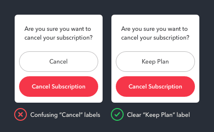 Khi nào nút "Cancel" không nên đặt là "Cancel"