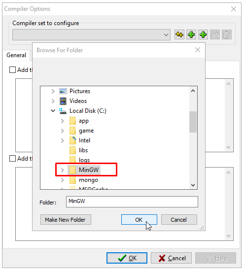 Hướng dẫn cấu hình compiler MinGW, Cygwin cho Dev C++