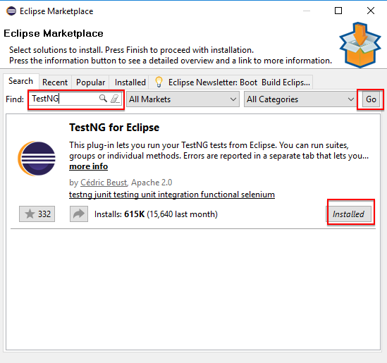 Cài đặt TestNG trong Eclipse